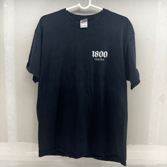 Alternative Vintage Soft 1800 Tequila T-Shirt Black White Lettering size XL READ - Picture 1 of 6